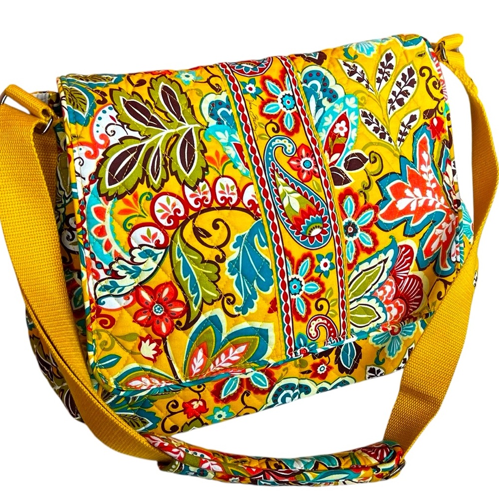 Vera Bradley Diaper Bag Yellow Floral Paisley EUC